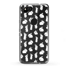 Lex Altern Google Pixel Case Cute White Bunnies Pattern