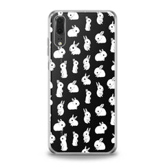 Lex Altern Cute White Bunnies Pattern Huawei Honor Case