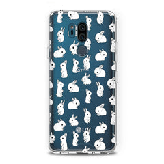 Lex Altern TPU Silicone LG Case Cute White Bunnies Pattern