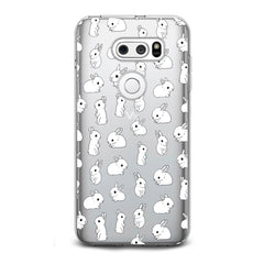 Lex Altern TPU Silicone LG Case Cute White Bunnies Pattern