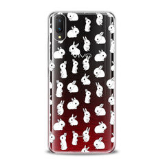 Lex Altern TPU Silicone VIVO Case Cute White Bunnies Pattern