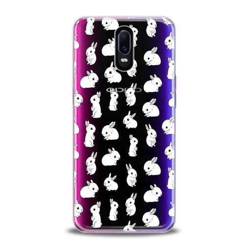 Lex Altern Cute White Bunnies Pattern Oppo Case