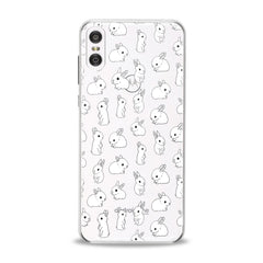 Lex Altern TPU Silicone Motorola Case Cute White Bunnies Pattern