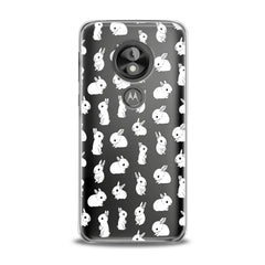 Lex Altern Cute White Bunnies Pattern Motorola Case