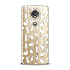 Lex Altern TPU Silicone Motorola Case Cute White Bunnies Pattern