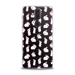 Lex Altern TPU Silicone Nokia Case Cute White Bunnies Pattern