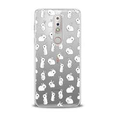 Lex Altern TPU Silicone Nokia Case Cute White Bunnies Pattern