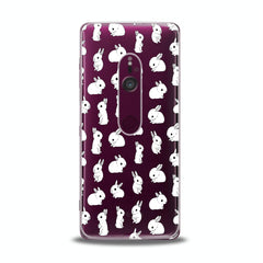 Lex Altern TPU Silicone Sony Xperia Case Cute White Bunnies Pattern