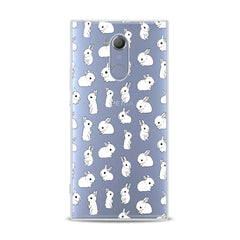 Lex Altern TPU Silicone Sony Xperia Case Cute White Bunnies Pattern