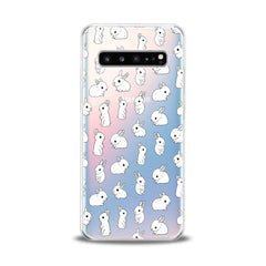 Lex Altern TPU Silicone Samsung Galaxy Case Cute White Bunnies Pattern