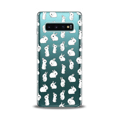 Lex Altern Cute White Bunnies Pattern Samsung Galaxy Case