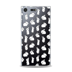 Lex Altern Cute White Bunnies Pattern Sony Xperia Case