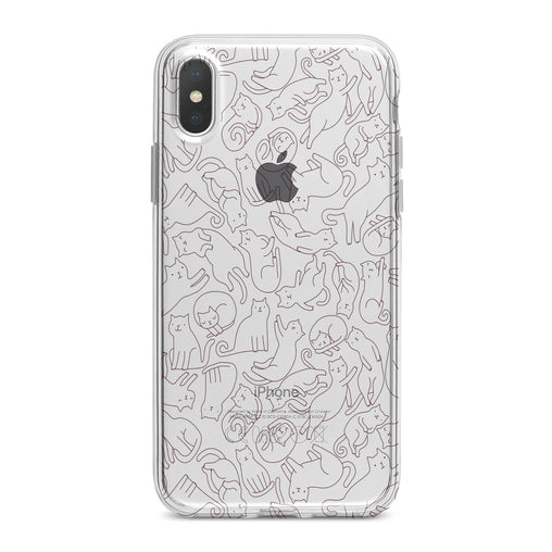 Lex Altern Drawing Cats Pattern Phone Case for your iPhone & Android phone.