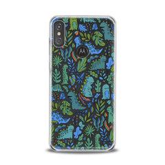 Lex Altern TPU Silicone Motorola Case Cute Green Dinos