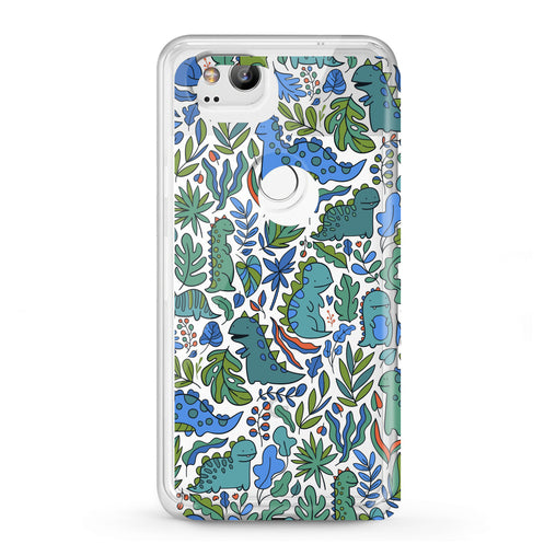 Lex Altern Google Pixel Case Cute Green Dinos