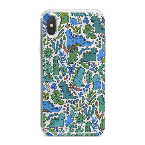 Lex Altern Cute Green Dinos Phone Case for your iPhone & Android phone.