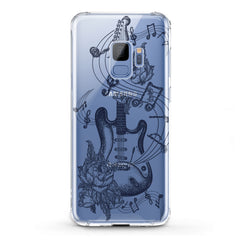 Lex Altern TPU Silicone Samsung Galaxy Case Floral Guitar Art