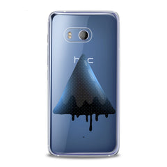 Lex Altern TPU Silicone HTC Case Blue Watercolor Triangle