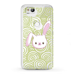 Lex Altern TPU Silicone Google Pixel Case White Bunny Print