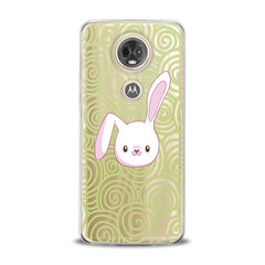 Lex Altern TPU Silicone Motorola Case White Bunny Print