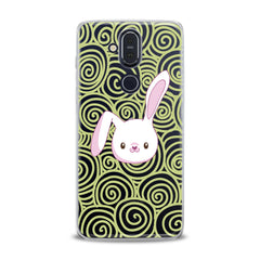 Lex Altern TPU Silicone Nokia Case White Bunny Print