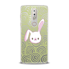 Lex Altern TPU Silicone Nokia Case White Bunny Print