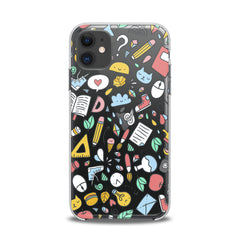 Lex Altern TPU Silicone iPhone Case School Items Art