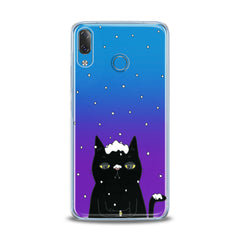 Lex Altern TPU Silicone Lenovo Case Black Snowy Cat