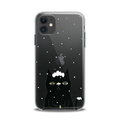 Lex Altern TPU Silicone iPhone Case Black Snowy Cat