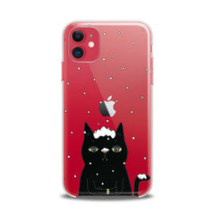 Lex Altern TPU Silicone iPhone Case Black Snowy Cat