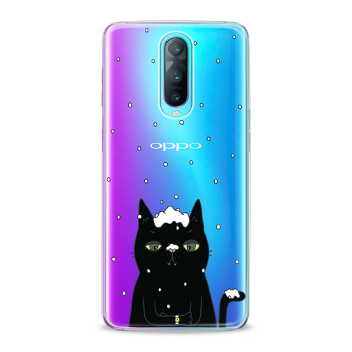 Lex Altern Black Snowy Cat Oppo Case