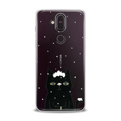 Lex Altern TPU Silicone Nokia Case Black Snowy Cat