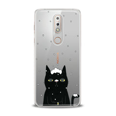 Lex Altern Black Snowy Cat Nokia Case