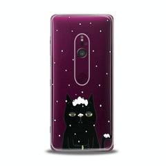 Lex Altern TPU Silicone Sony Xperia Case Black Snowy Cat