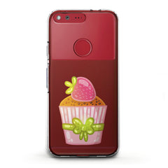 Lex Altern TPU Silicone Google Pixel Case Strawberry Cupcake