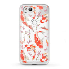 Lex Altern TPU Silicone Google Pixel Case Orange Koi Fishes