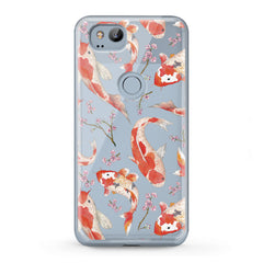 Lex Altern TPU Silicone Google Pixel Case Orange Koi Fishes