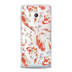 Lex Altern TPU Silicone HTC Case Orange Koi Fishes