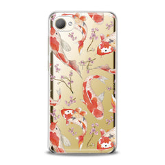 Lex Altern TPU Silicone HTC Case Orange Koi Fishes