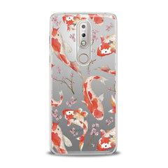 Lex Altern TPU Silicone Nokia Case Orange Koi Fishes