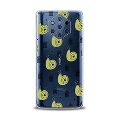 Lex Altern TPU Silicone Nokia Case Green Snail Pattern