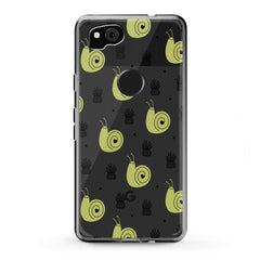 Lex Altern TPU Silicone Google Pixel Case Green Snail Pattern