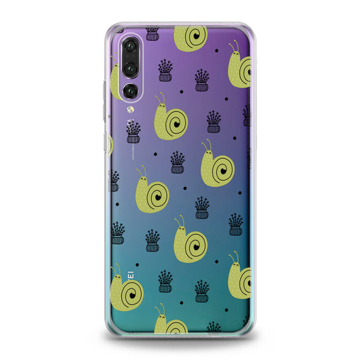 Lex Altern Green Snail Pattern Huawei Honor Case