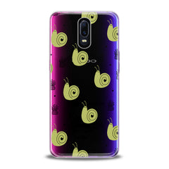 Lex Altern TPU Silicone Oppo Case Green Snail Pattern