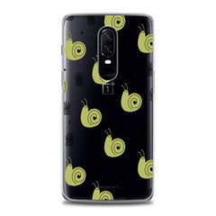 Lex Altern TPU Silicone OnePlus Case Green Snail Pattern