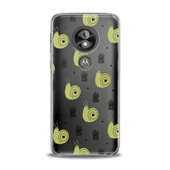 Lex Altern TPU Silicone Motorola Case Green Snail Pattern