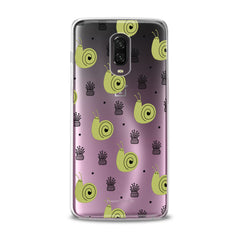 Lex Altern TPU Silicone OnePlus Case Green Snail Pattern