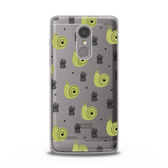 Lex Altern TPU Silicone Lenovo Case Green Snail Pattern