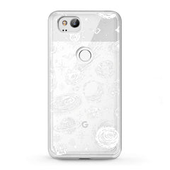 Lex Altern TPU Silicone Google Pixel Case White Space Art