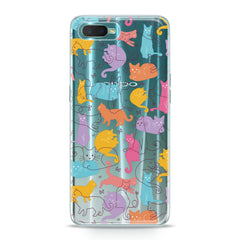 Lex Altern TPU Silicone Oppo Case Bright Drawing Cats